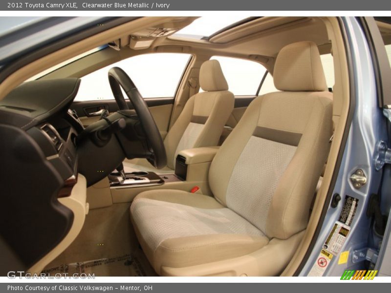 Clearwater Blue Metallic / Ivory 2012 Toyota Camry XLE