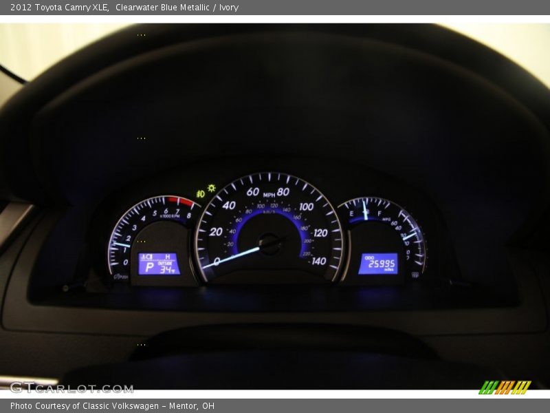 Clearwater Blue Metallic / Ivory 2012 Toyota Camry XLE