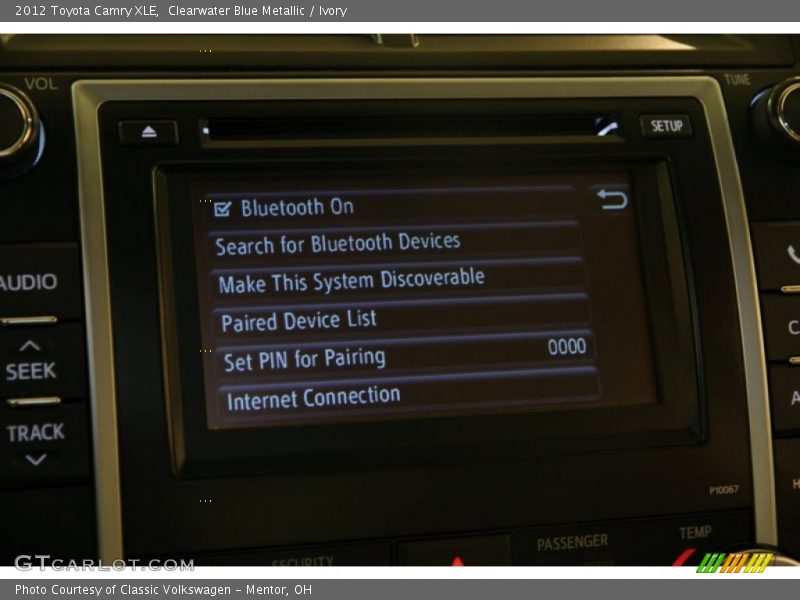 Clearwater Blue Metallic / Ivory 2012 Toyota Camry XLE