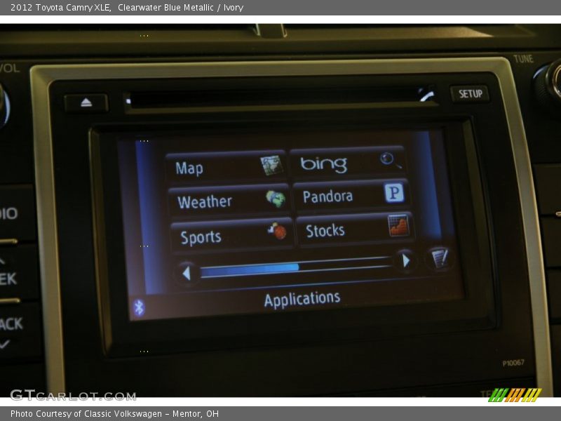 Clearwater Blue Metallic / Ivory 2012 Toyota Camry XLE