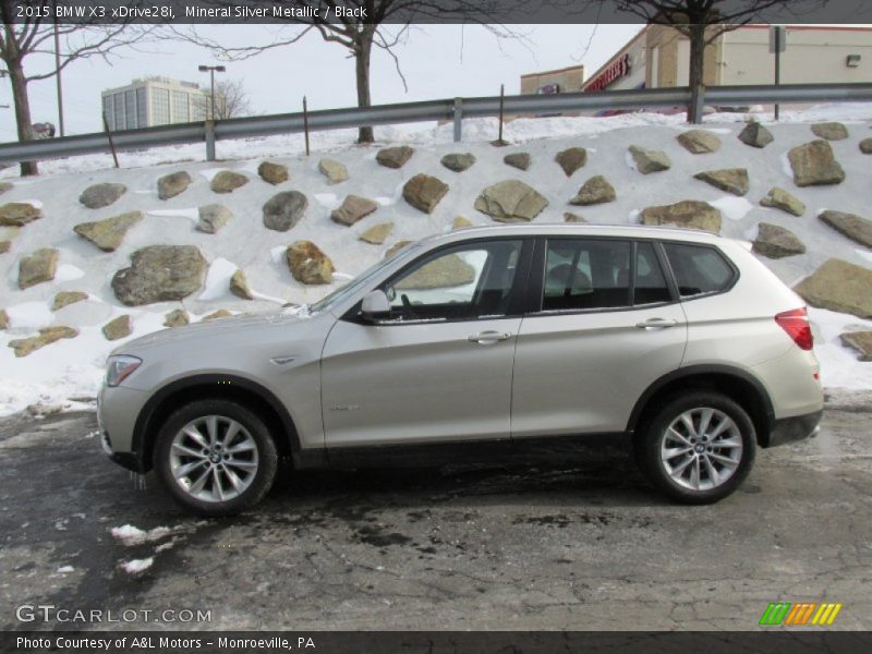 Mineral Silver Metallic / Black 2015 BMW X3 xDrive28i