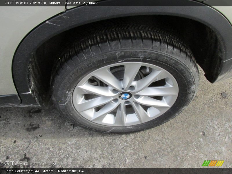 Mineral Silver Metallic / Black 2015 BMW X3 xDrive28i