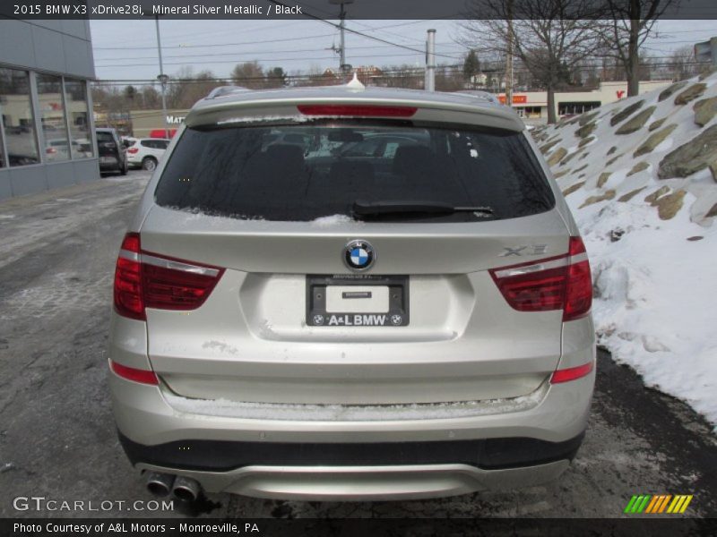 Mineral Silver Metallic / Black 2015 BMW X3 xDrive28i