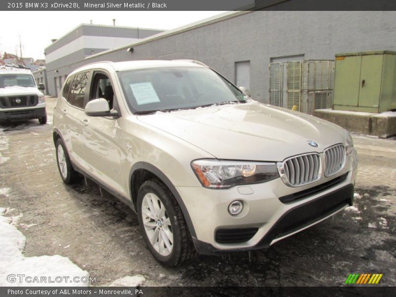 Mineral Silver Metallic / Black 2015 BMW X3 xDrive28i