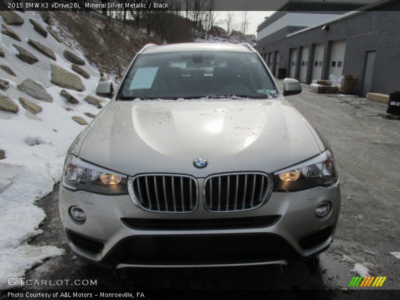 Mineral Silver Metallic / Black 2015 BMW X3 xDrive28i