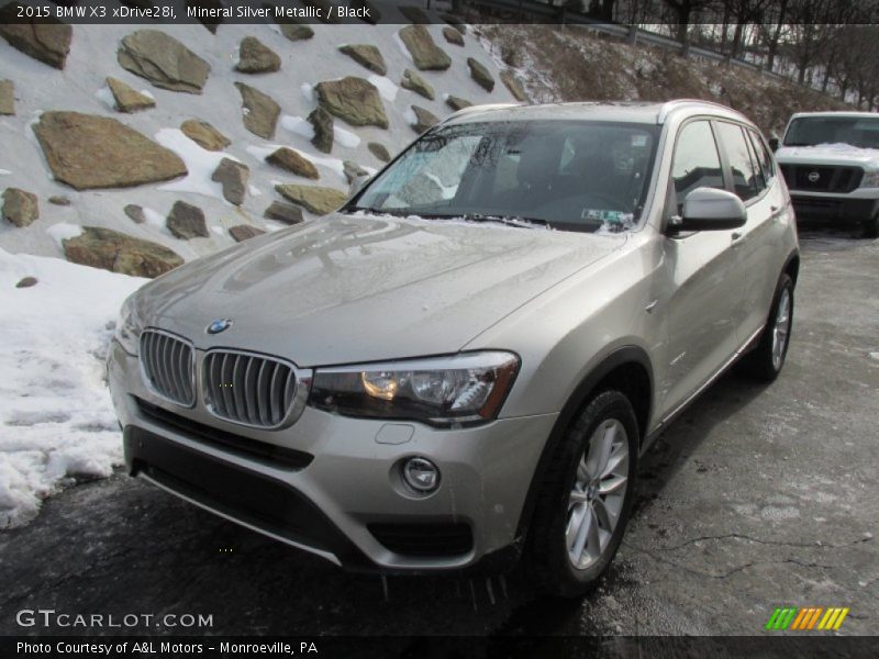 Mineral Silver Metallic / Black 2015 BMW X3 xDrive28i