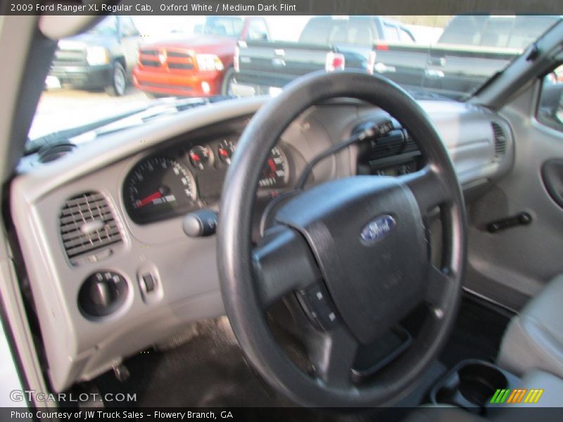 Oxford White / Medium Dark Flint 2009 Ford Ranger XL Regular Cab