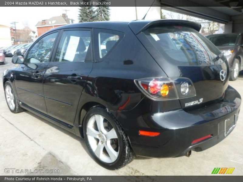 Black Mica / Black/Red 2004 Mazda MAZDA3 s Hatchback