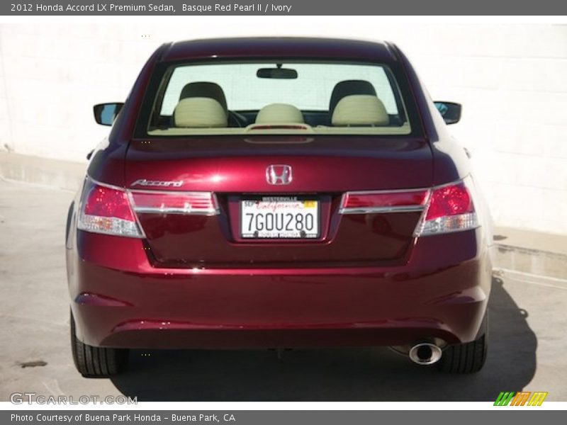 Basque Red Pearl II / Ivory 2012 Honda Accord LX Premium Sedan