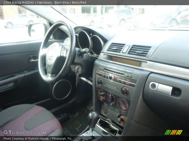 Black Mica / Black/Red 2004 Mazda MAZDA3 s Hatchback