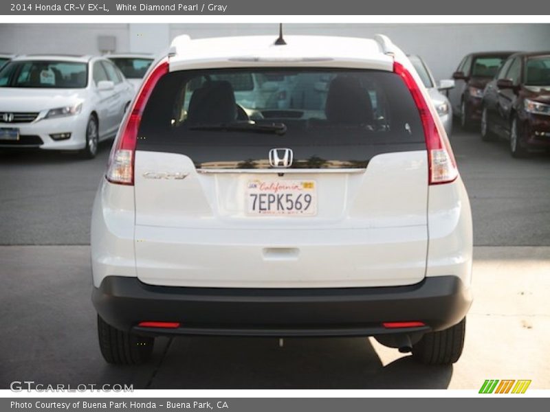 White Diamond Pearl / Gray 2014 Honda CR-V EX-L