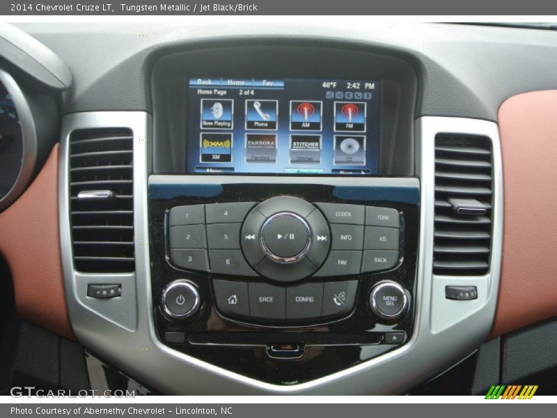 Tungsten Metallic / Jet Black/Brick 2014 Chevrolet Cruze LT