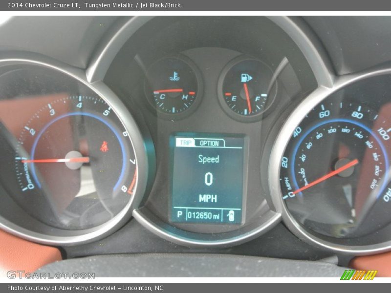 Tungsten Metallic / Jet Black/Brick 2014 Chevrolet Cruze LT