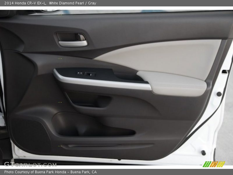 White Diamond Pearl / Gray 2014 Honda CR-V EX-L