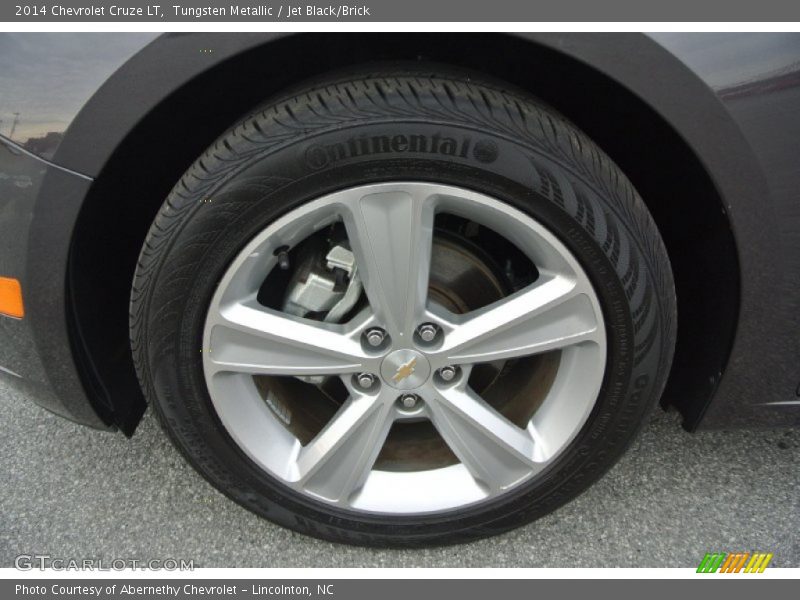 Tungsten Metallic / Jet Black/Brick 2014 Chevrolet Cruze LT