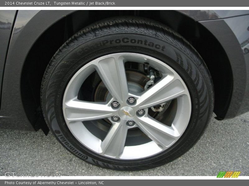 Tungsten Metallic / Jet Black/Brick 2014 Chevrolet Cruze LT
