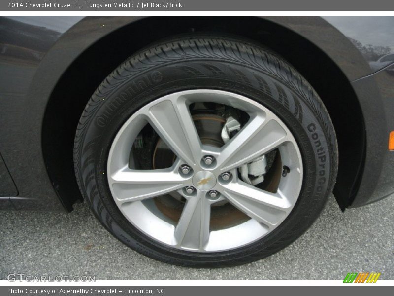 Tungsten Metallic / Jet Black/Brick 2014 Chevrolet Cruze LT