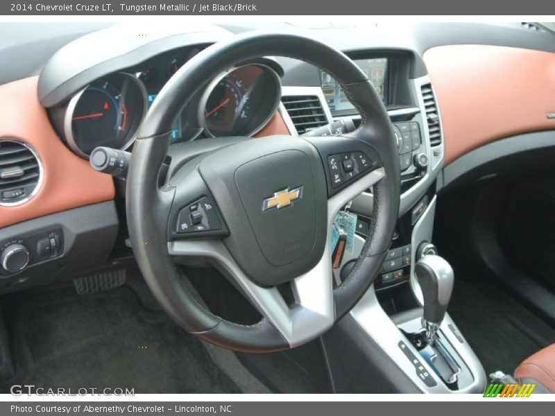 Tungsten Metallic / Jet Black/Brick 2014 Chevrolet Cruze LT
