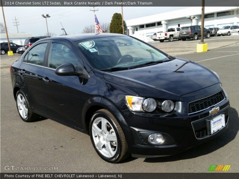 Black Granite Metallic / Dark Pewter/Dark Titanium 2014 Chevrolet Sonic LTZ Sedan