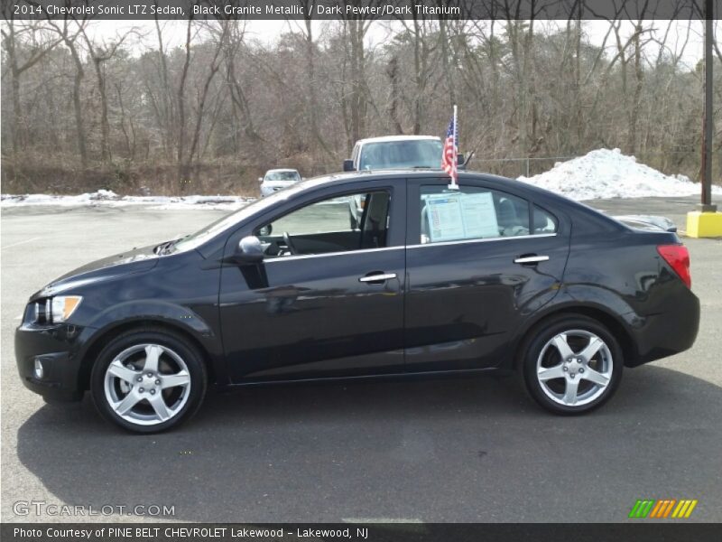 Black Granite Metallic / Dark Pewter/Dark Titanium 2014 Chevrolet Sonic LTZ Sedan