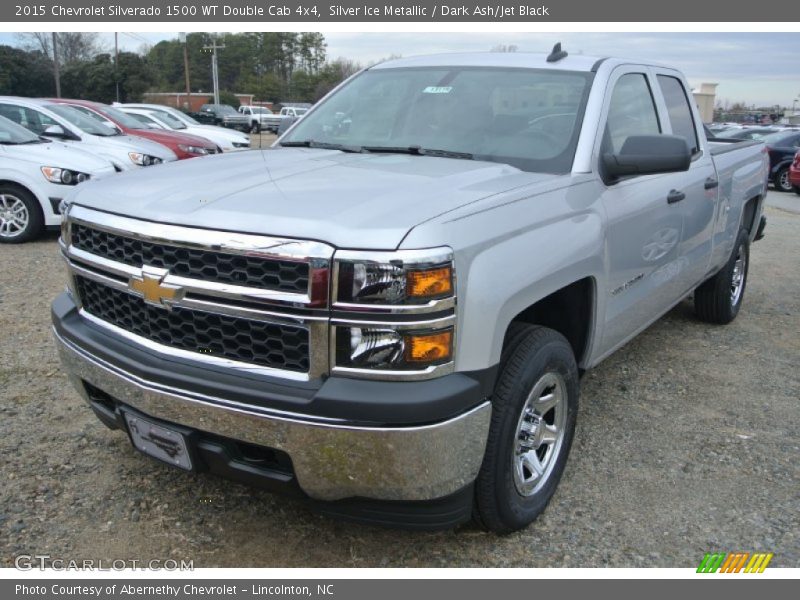 Silver Ice Metallic / Dark Ash/Jet Black 2015 Chevrolet Silverado 1500 WT Double Cab 4x4