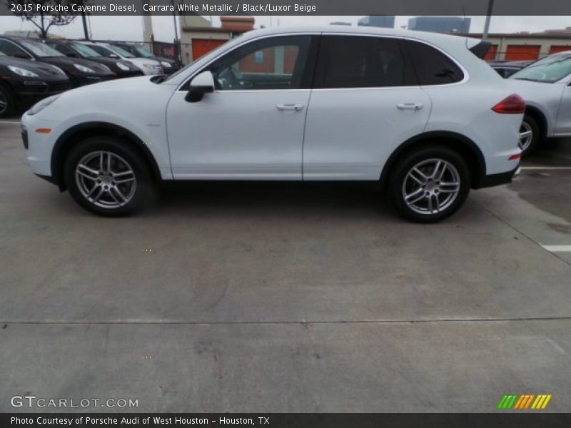 Carrara White Metallic / Black/Luxor Beige 2015 Porsche Cayenne Diesel