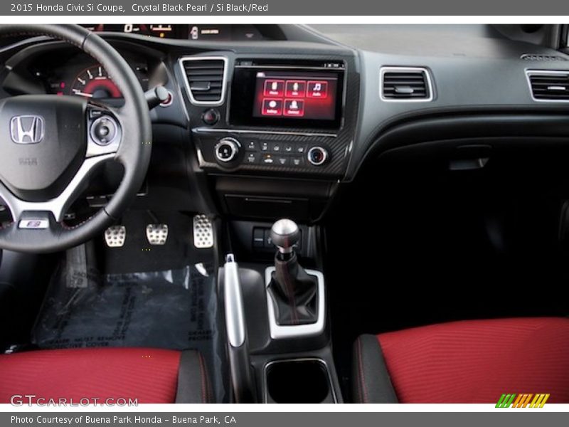 Crystal Black Pearl / Si Black/Red 2015 Honda Civic Si Coupe