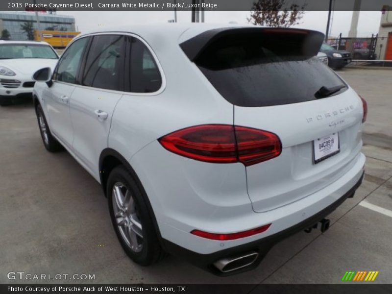 Carrara White Metallic / Black/Luxor Beige 2015 Porsche Cayenne Diesel