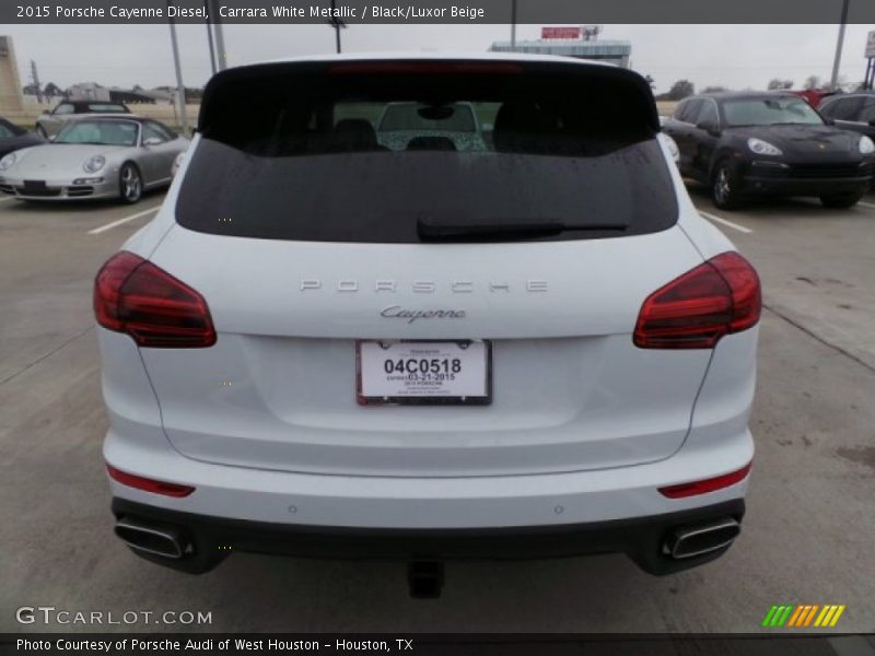 Carrara White Metallic / Black/Luxor Beige 2015 Porsche Cayenne Diesel