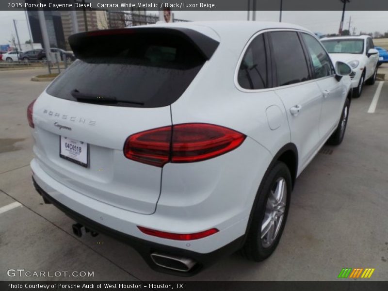 Carrara White Metallic / Black/Luxor Beige 2015 Porsche Cayenne Diesel