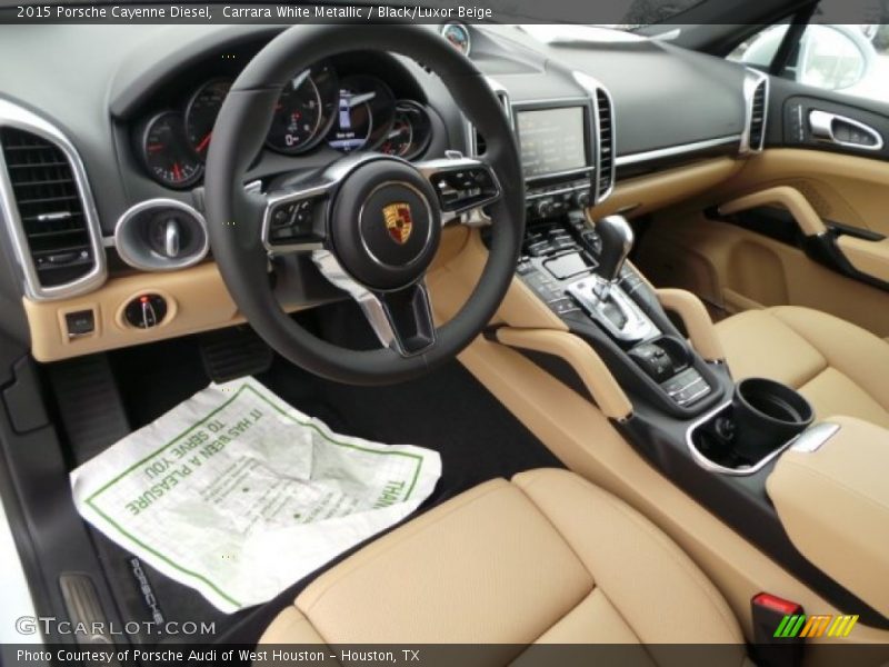 Black/Luxor Beige Interior - 2015 Cayenne Diesel 