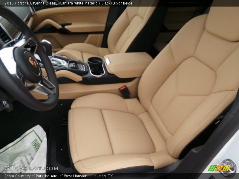 Carrara White Metallic / Black/Luxor Beige 2015 Porsche Cayenne Diesel