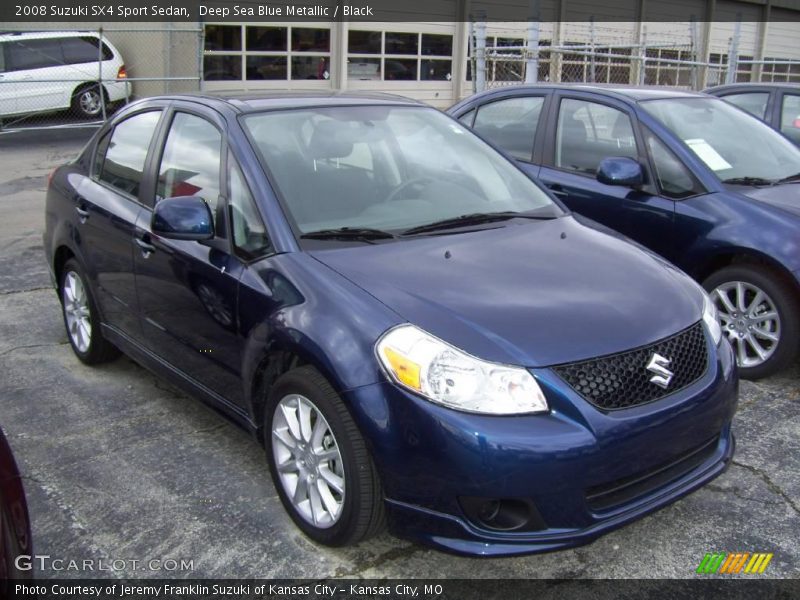 Deep Sea Blue Metallic / Black 2008 Suzuki SX4 Sport Sedan