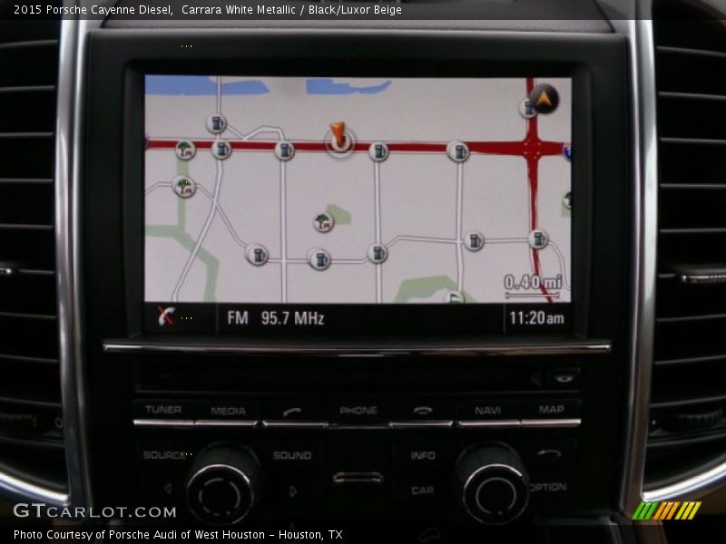 Carrara White Metallic / Black/Luxor Beige 2015 Porsche Cayenne Diesel