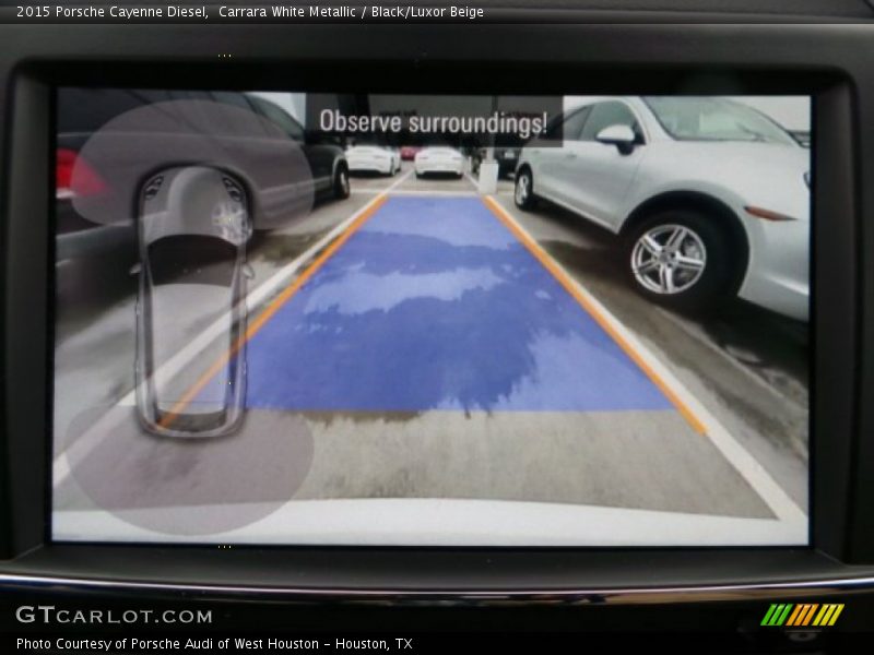 Carrara White Metallic / Black/Luxor Beige 2015 Porsche Cayenne Diesel