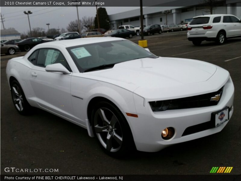 Summit White / Beige 2010 Chevrolet Camaro LT Coupe