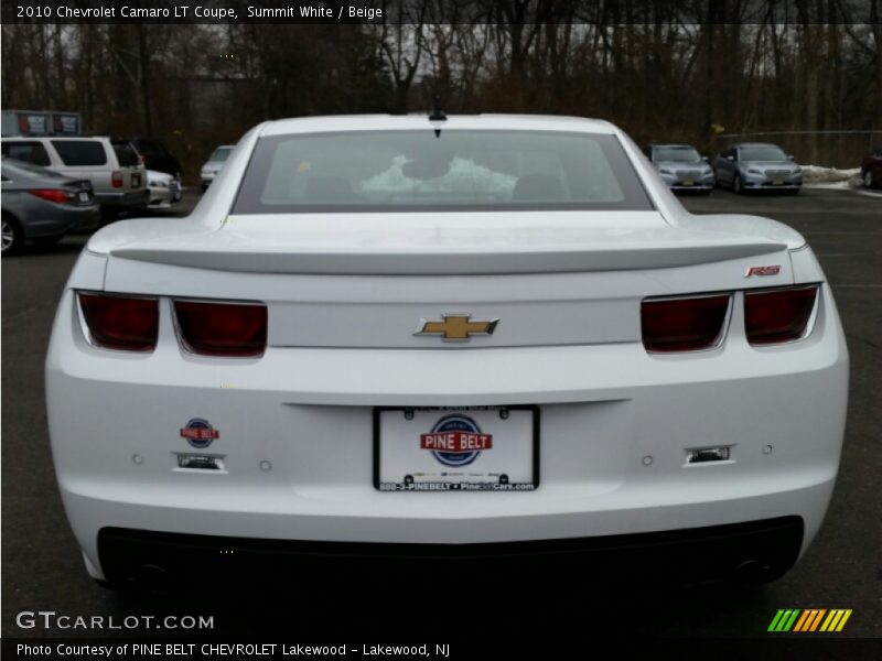 Summit White / Beige 2010 Chevrolet Camaro LT Coupe