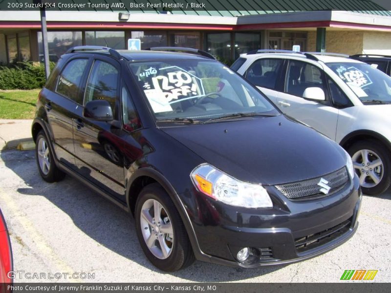 Black Pearl Metallic / Black 2009 Suzuki SX4 Crossover Touring AWD