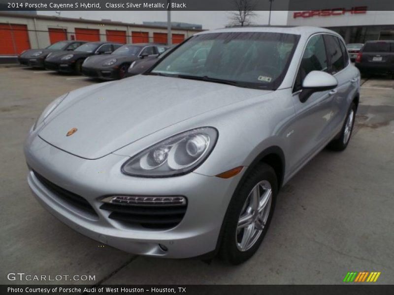 Classic Silver Metallic / Black 2014 Porsche Cayenne S Hybrid