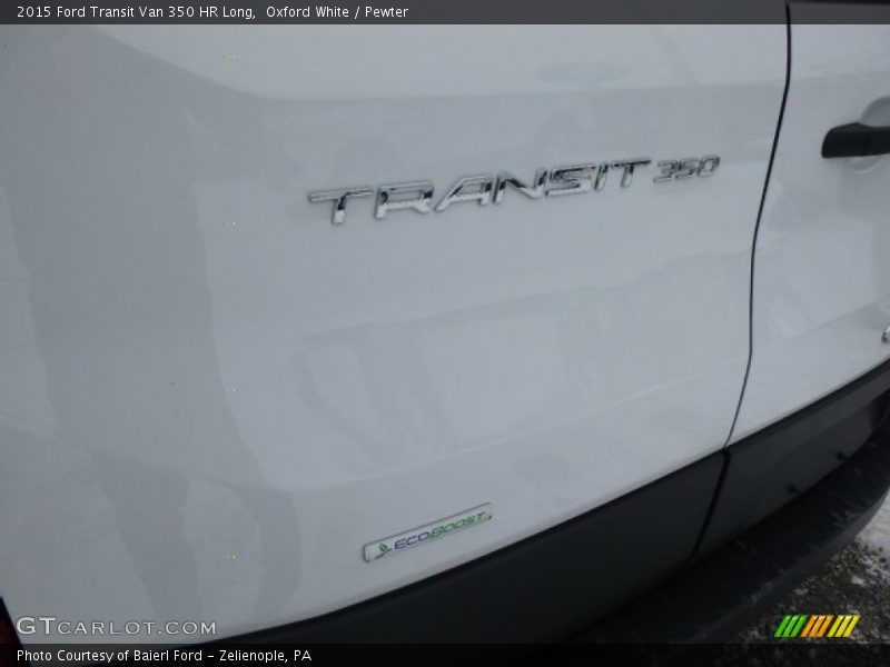 Oxford White / Pewter 2015 Ford Transit Van 350 HR Long