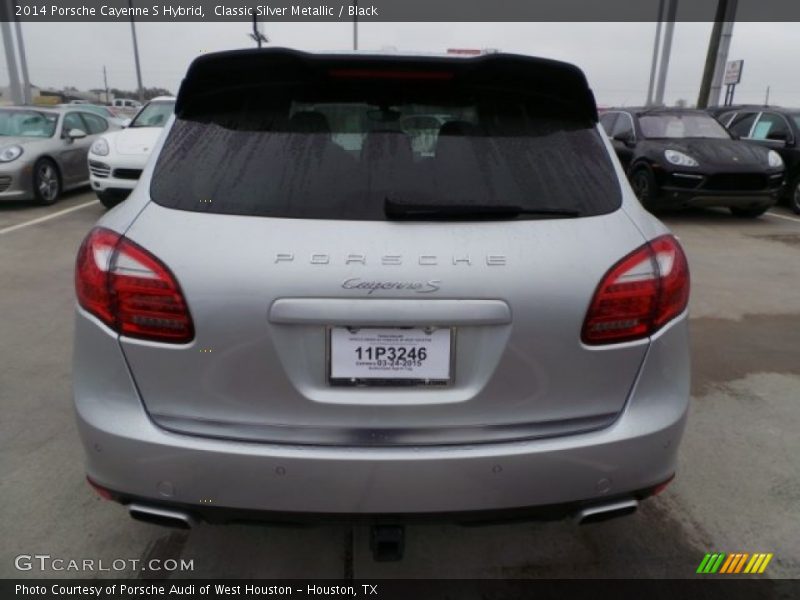 Classic Silver Metallic / Black 2014 Porsche Cayenne S Hybrid