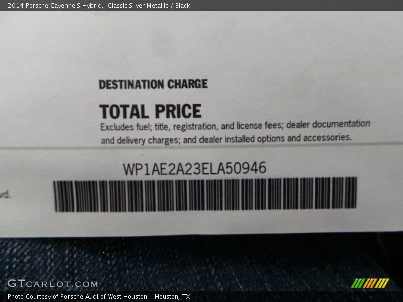 Classic Silver Metallic / Black 2014 Porsche Cayenne S Hybrid