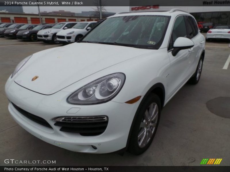 White / Black 2014 Porsche Cayenne S Hybrid