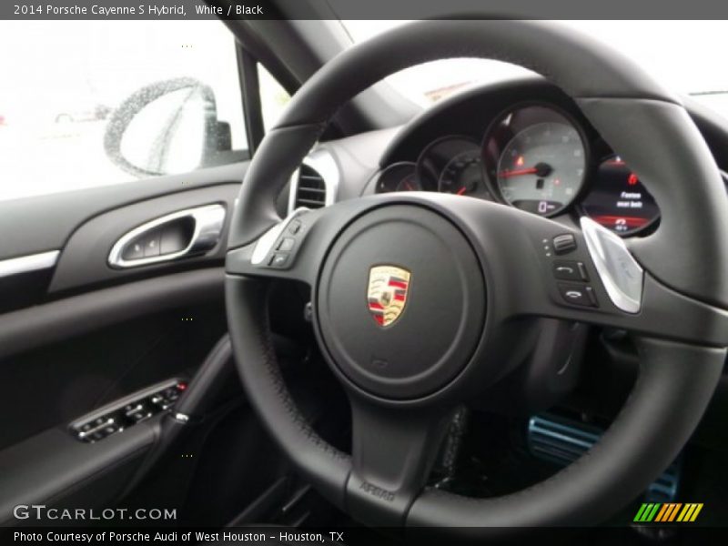 White / Black 2014 Porsche Cayenne S Hybrid
