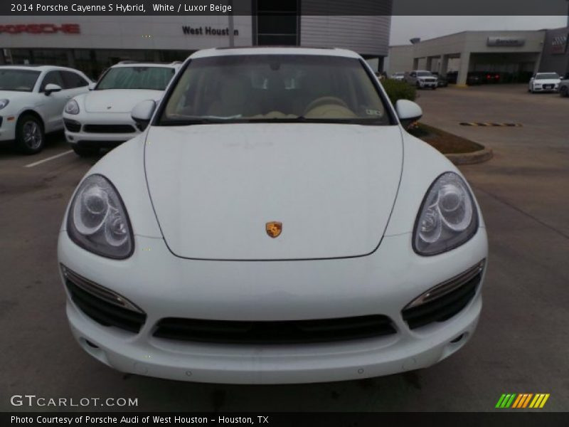 White / Luxor Beige 2014 Porsche Cayenne S Hybrid