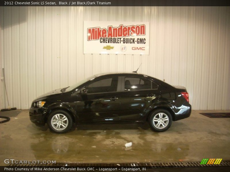 Black / Jet Black/Dark Titanium 2012 Chevrolet Sonic LS Sedan