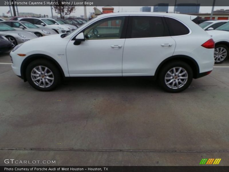 White / Luxor Beige 2014 Porsche Cayenne S Hybrid