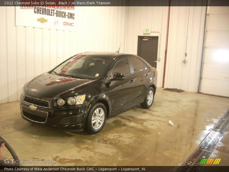 Black / Jet Black/Dark Titanium 2012 Chevrolet Sonic LS Sedan