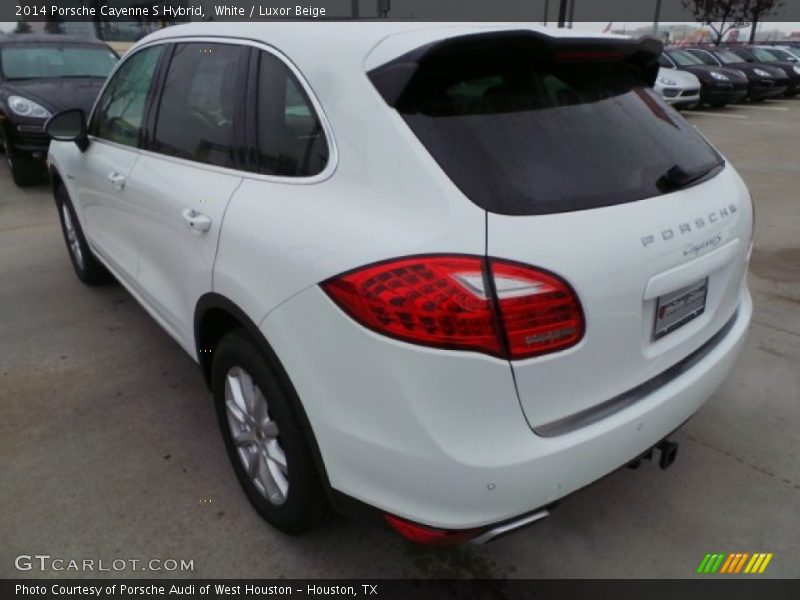 White / Luxor Beige 2014 Porsche Cayenne S Hybrid