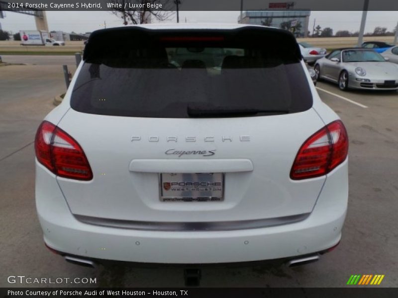 White / Luxor Beige 2014 Porsche Cayenne S Hybrid